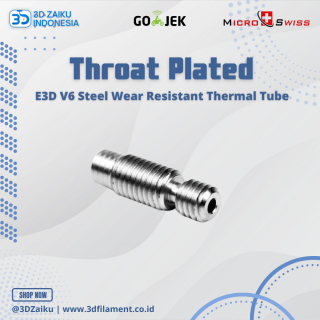 Micro Swiss E3D V6 Throat Plated Steel Wear Resistant Thermal Tube